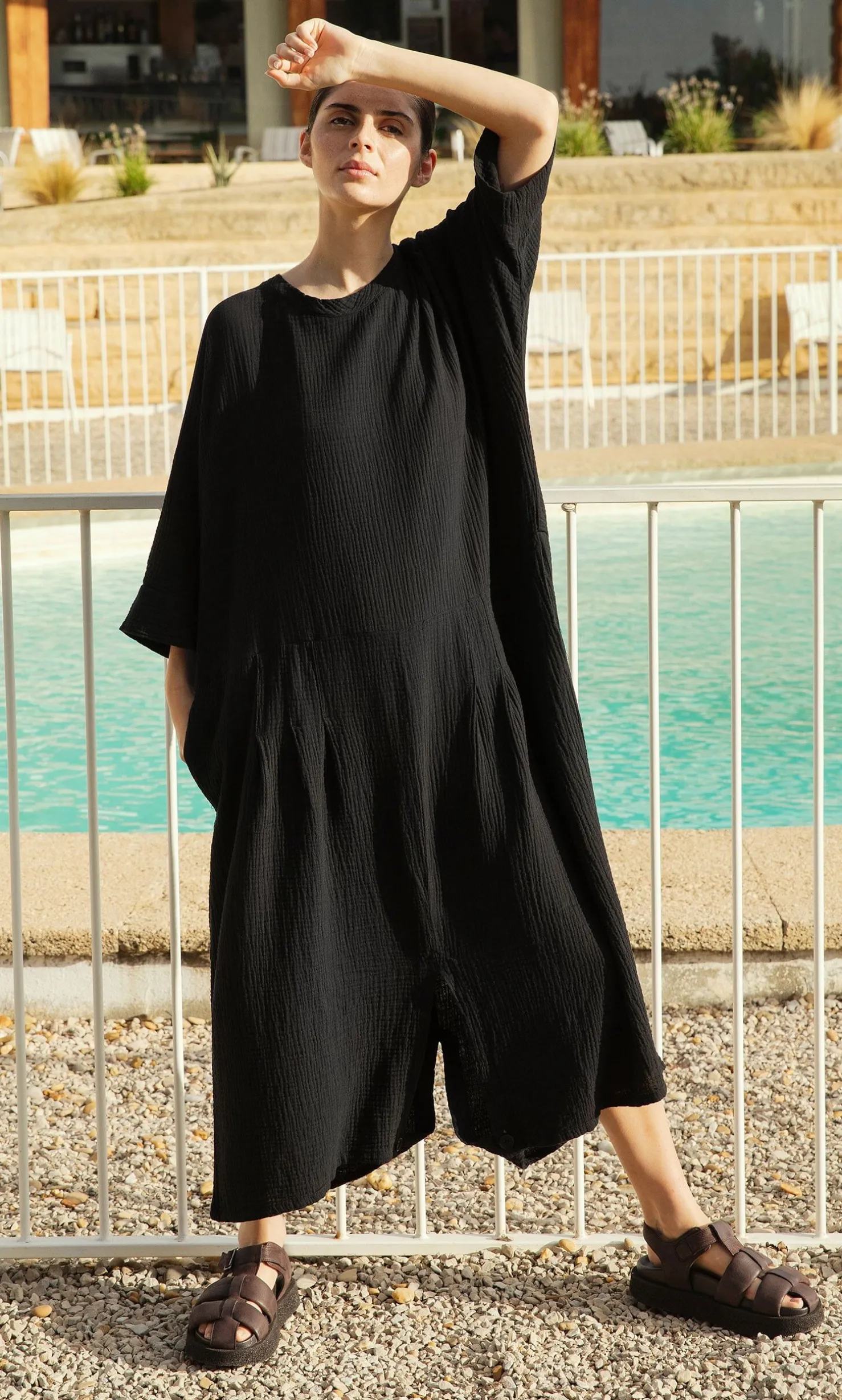 Black Culotte Dress