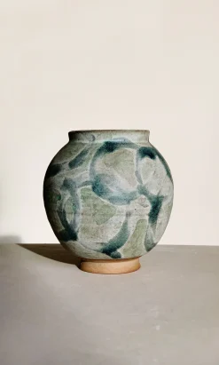 Blue Chain Moon Vase