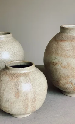 Ecru Moon Vase