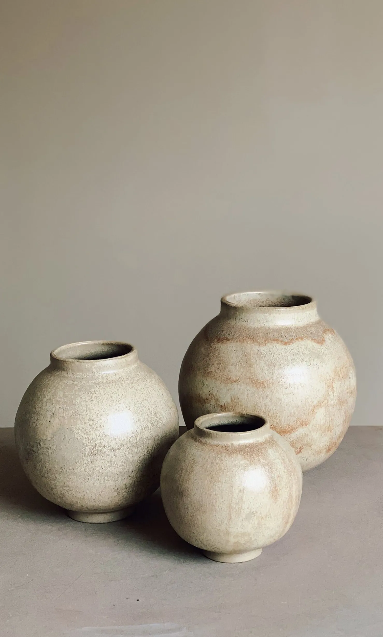 Ecru Moon Vase