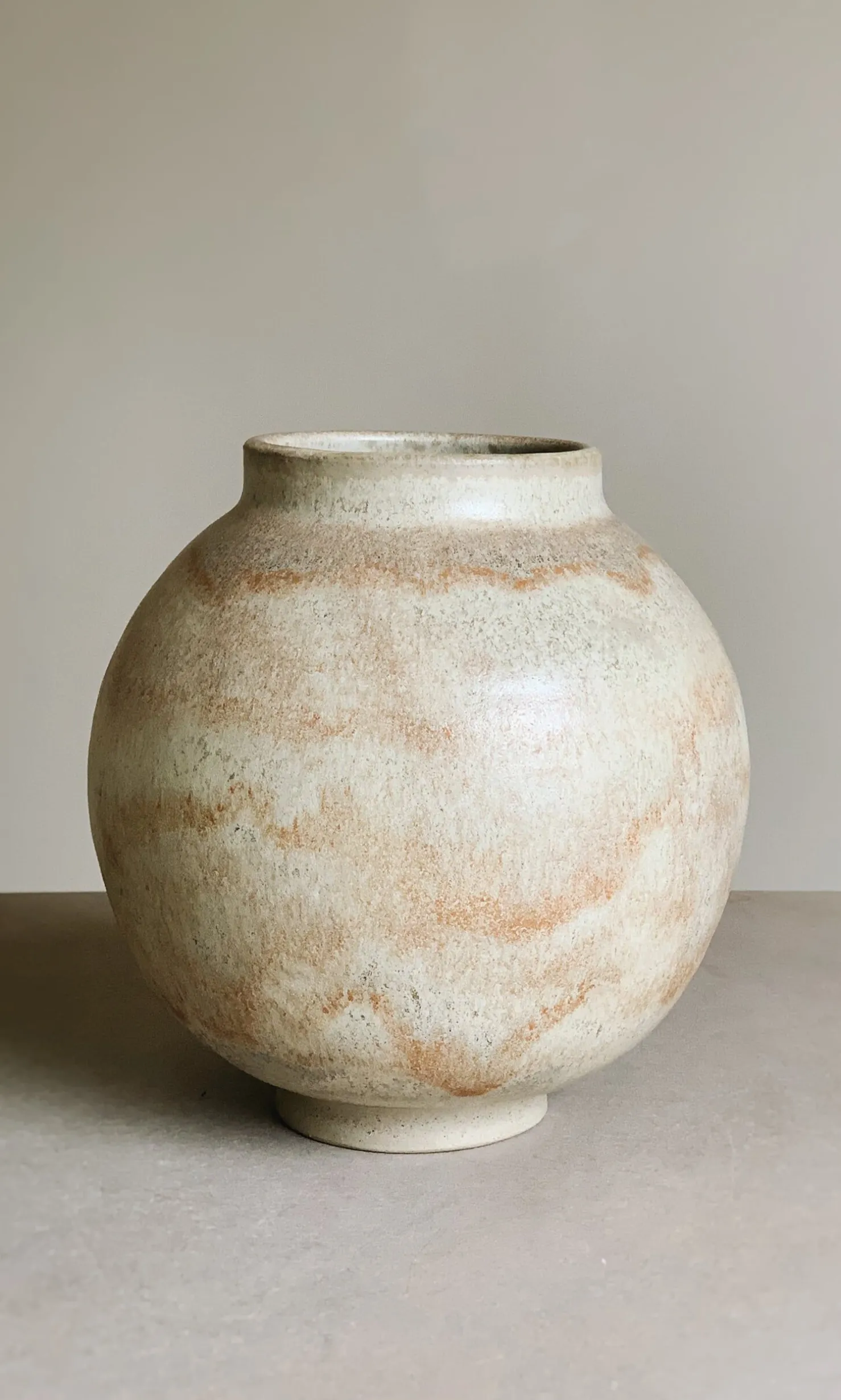 Ecru Moon Vase