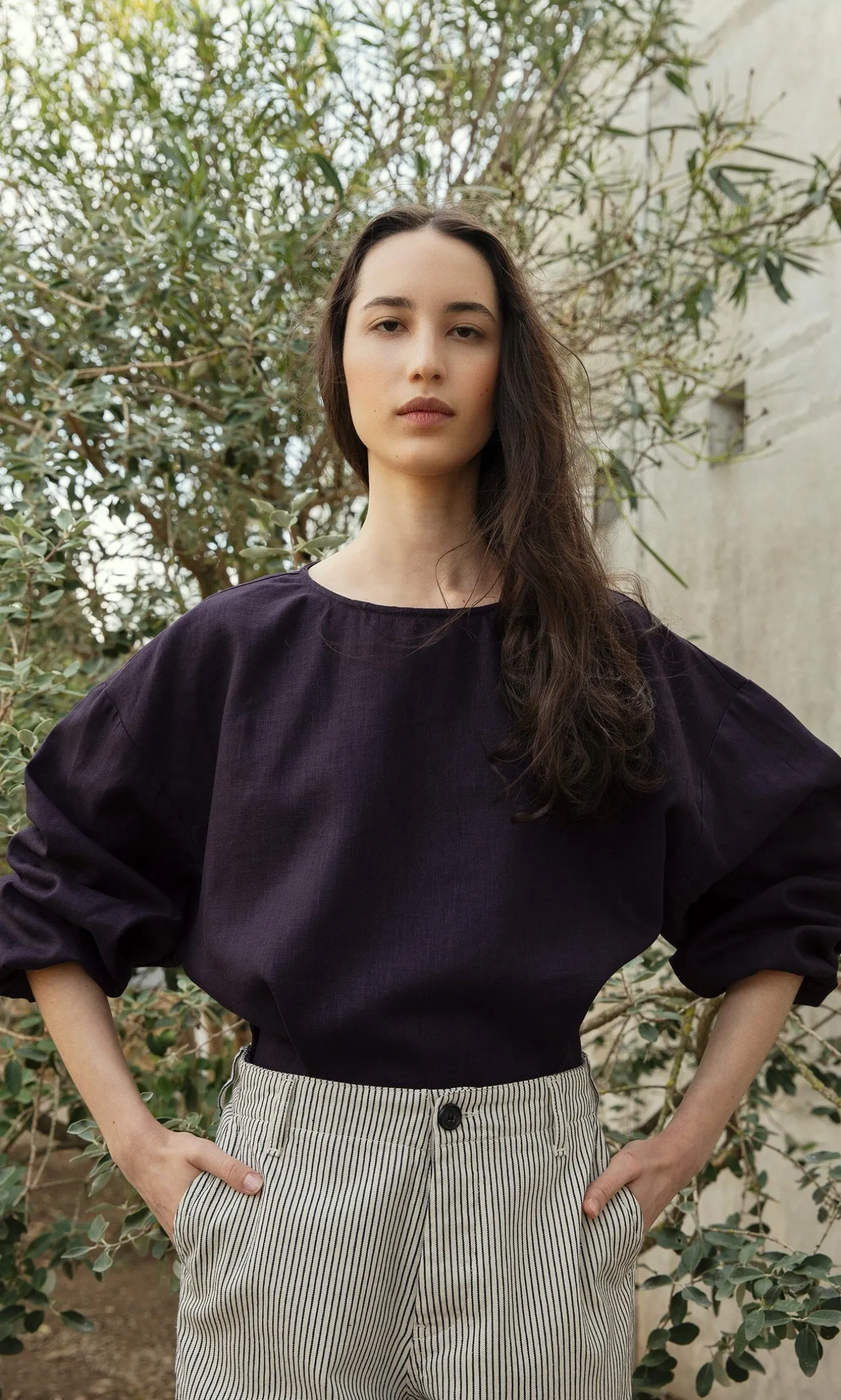 Eva Indigo Blouse