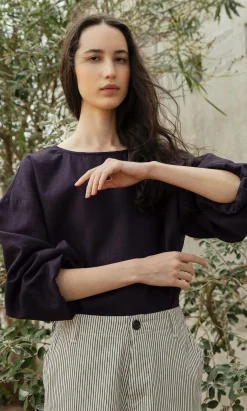 Eva Indigo Blouse