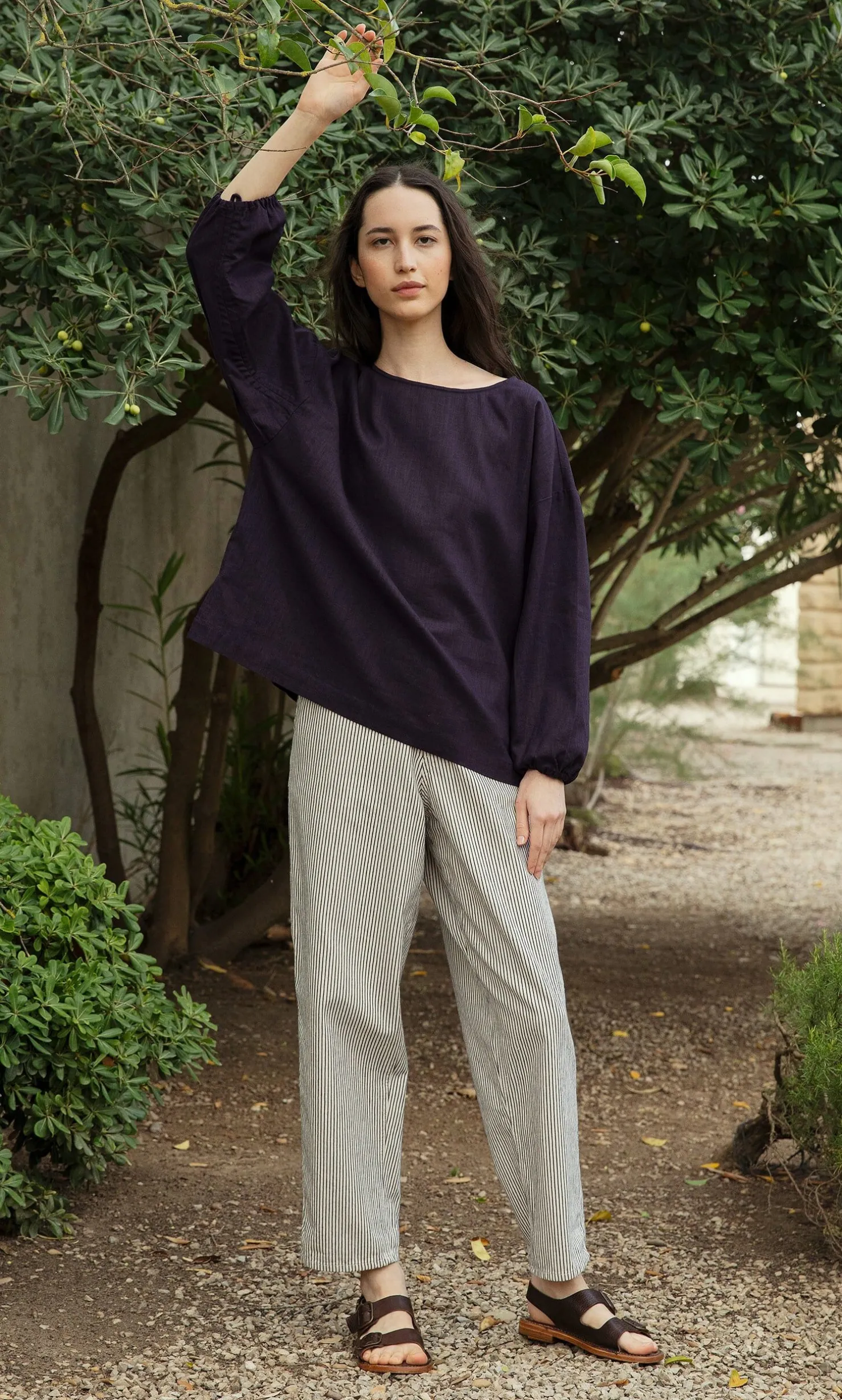 Eva Indigo Blouse