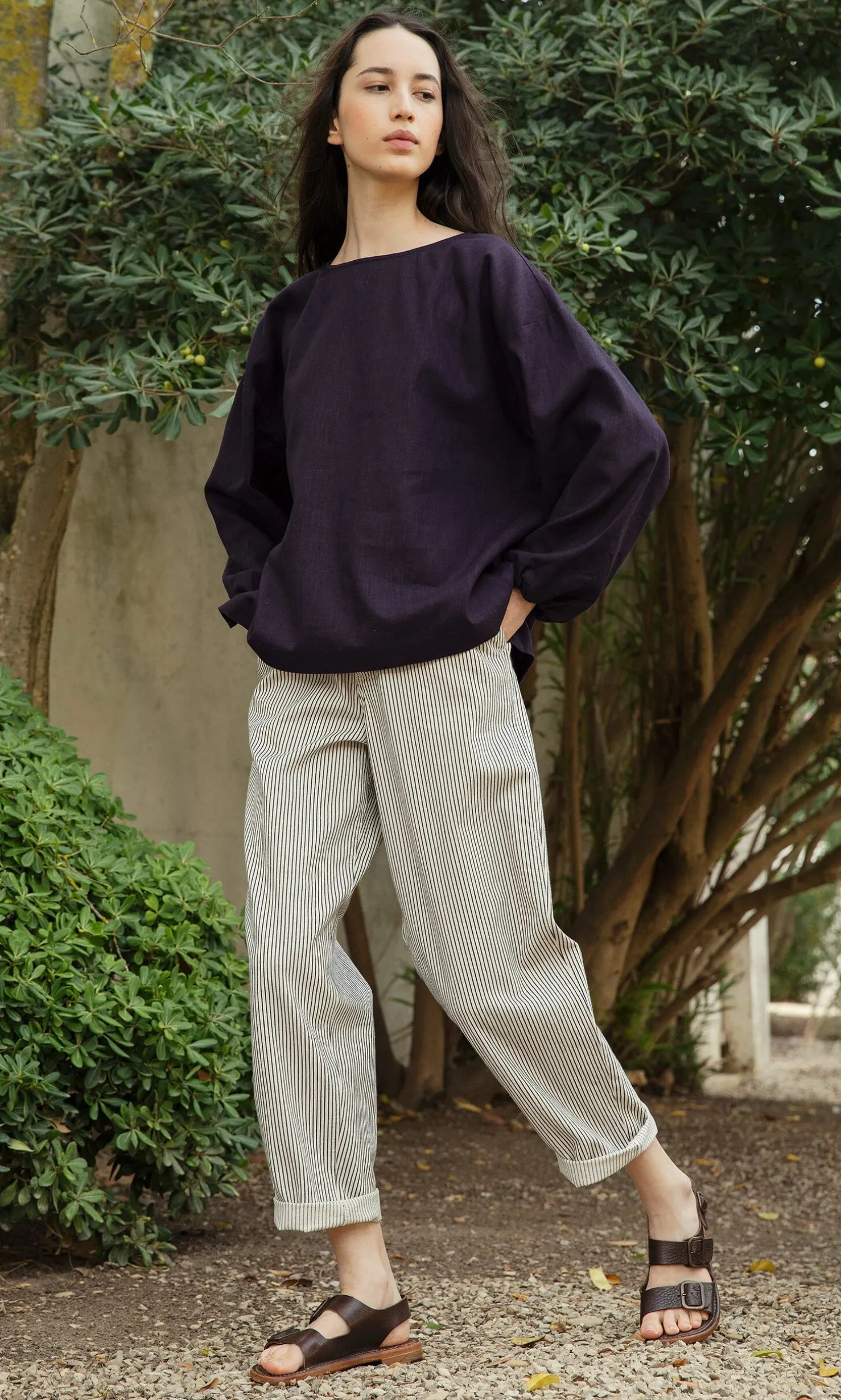 Eva Indigo Blouse