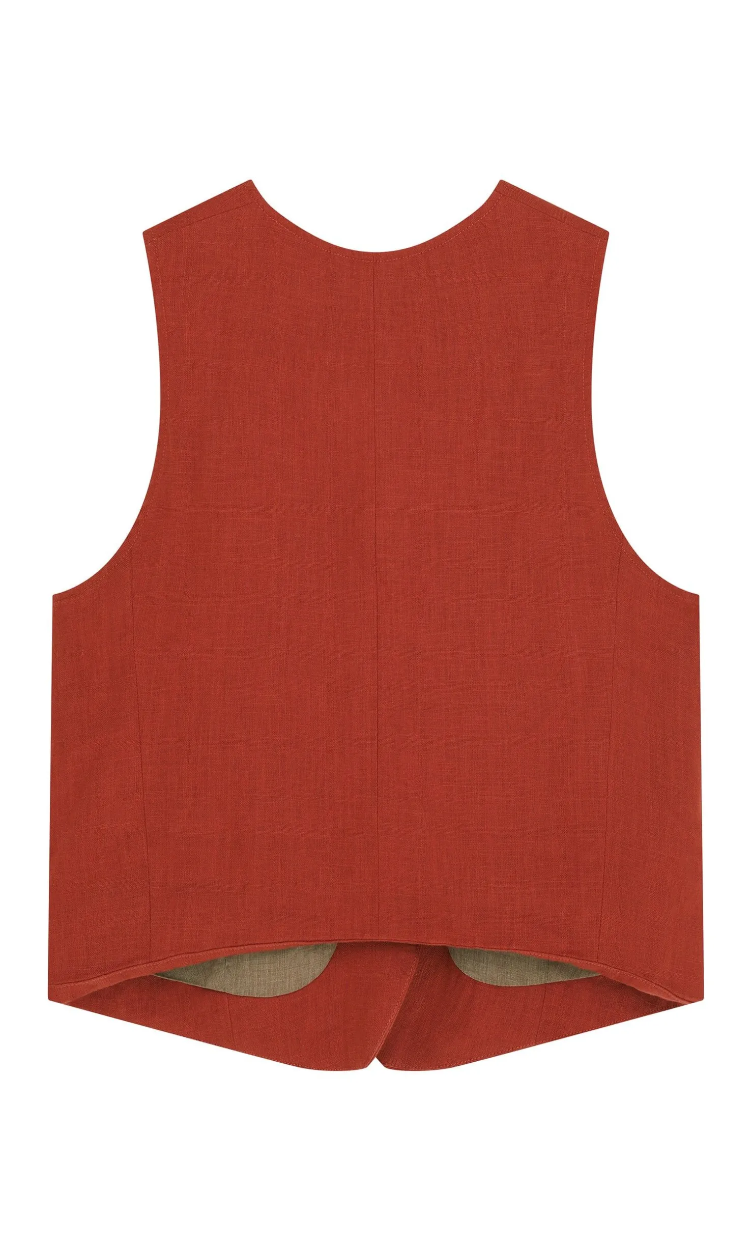 Frida Waistcoat - Tomato Red
