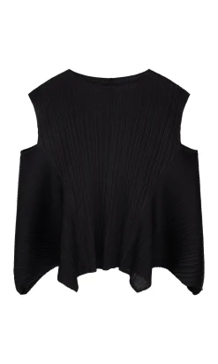 Nero Pleat Top