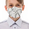 Organic Linen Kids Mask - Scary Stripe