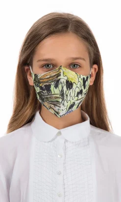 Organic Linen Kids Mask Jungle
