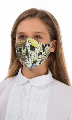 Organic Linen Kids Mask Jungle
