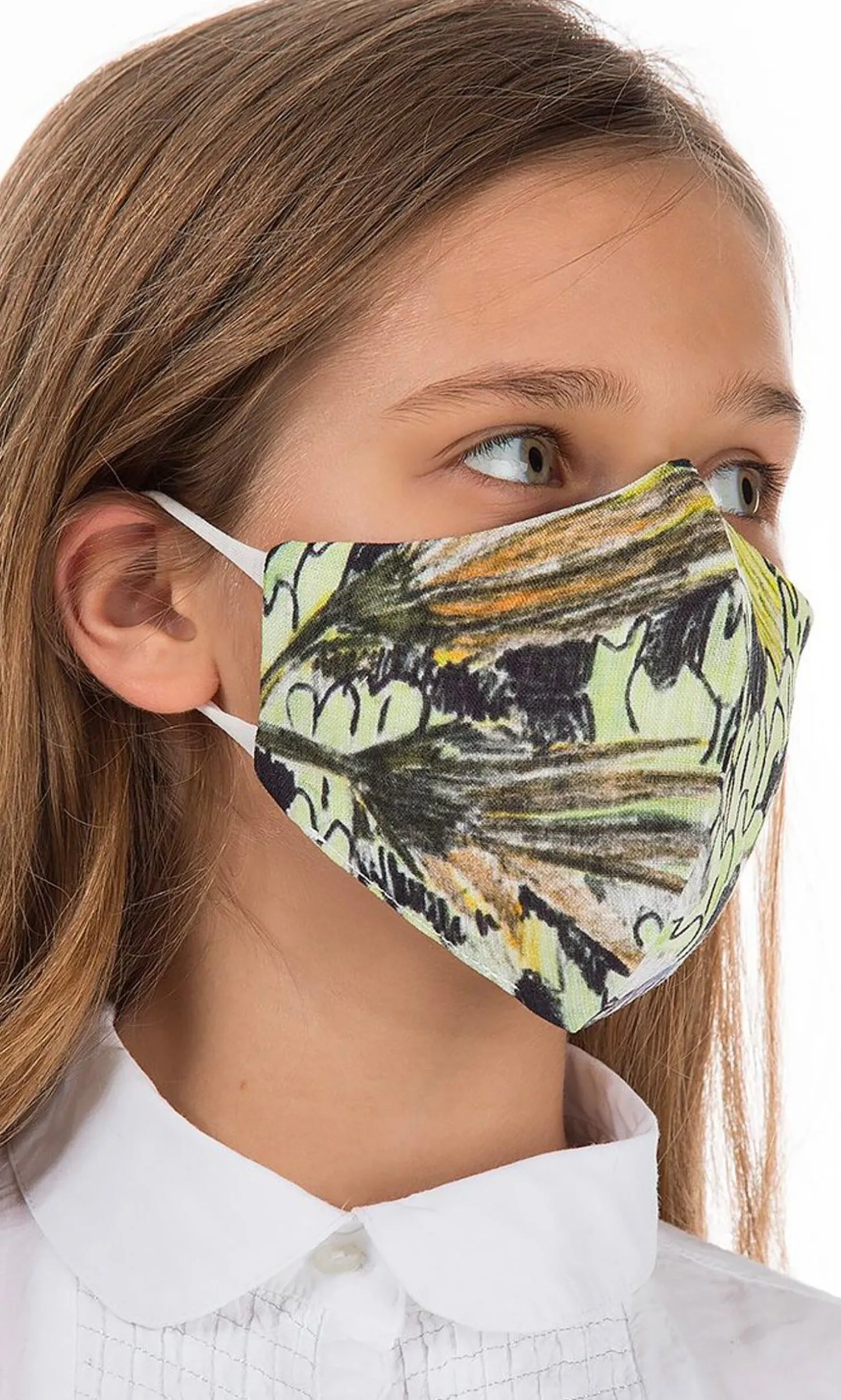 Organic Linen Kids Mask Jungle