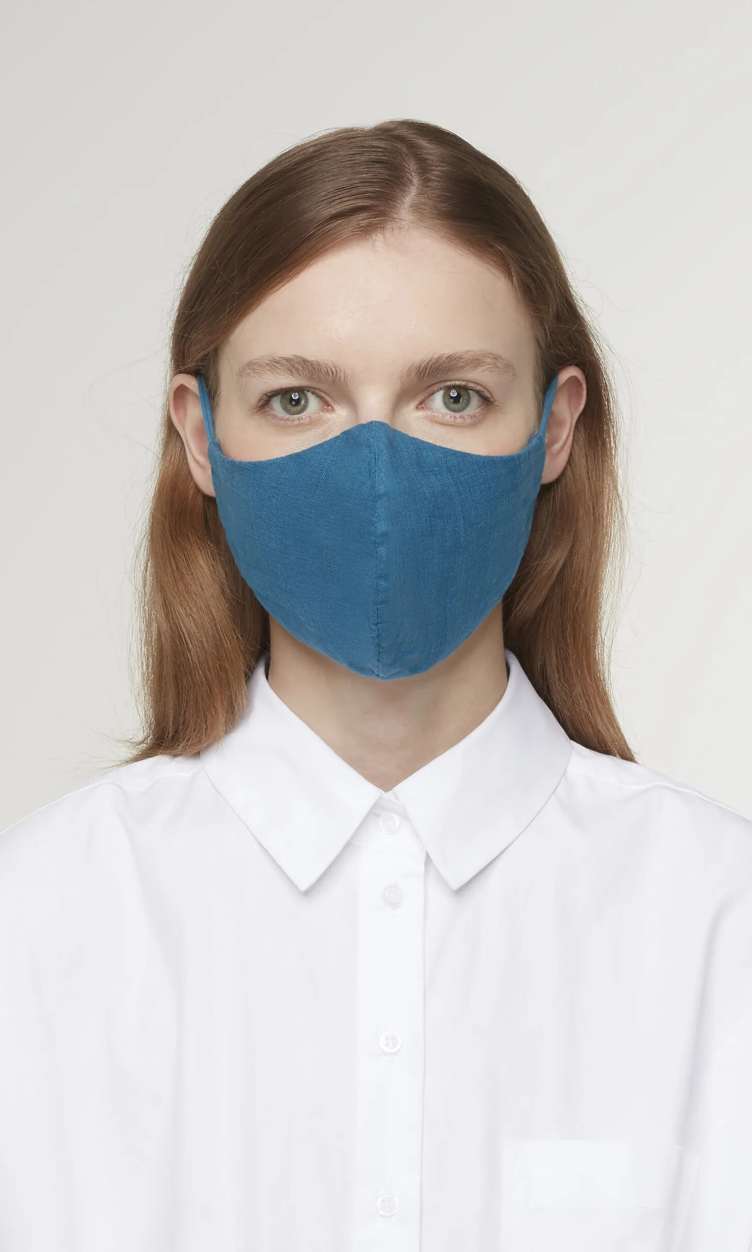 Organic Linen Mask - Finnish Blue