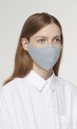Organic Linen Mask - Grey Skies
