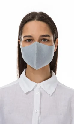 Organic Linen Mask - Grey Skies