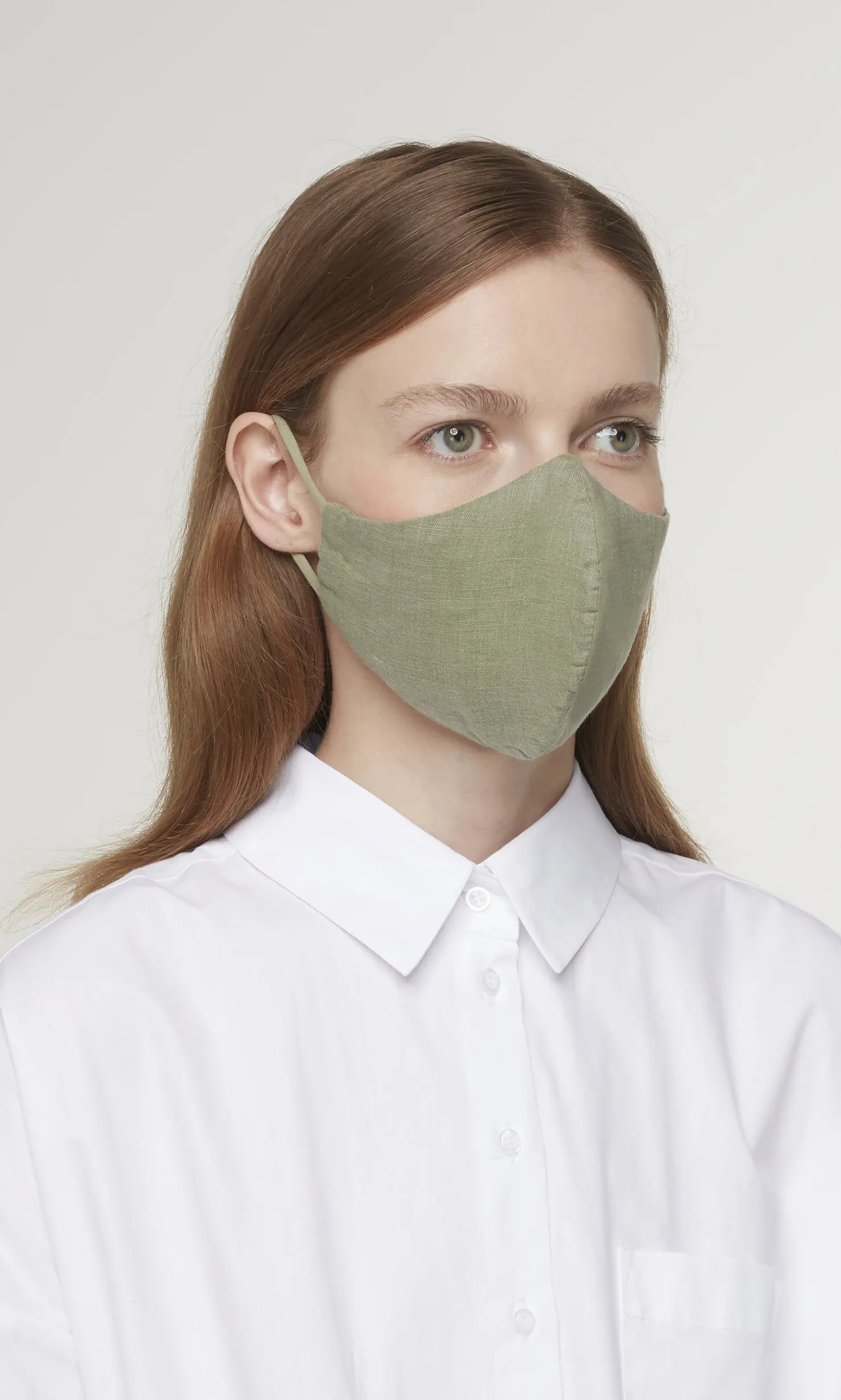 Organic Linen Mask - Leaf