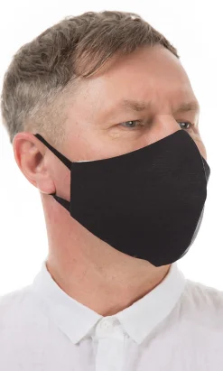 Organic Linen Mask Men - Carbon Black
