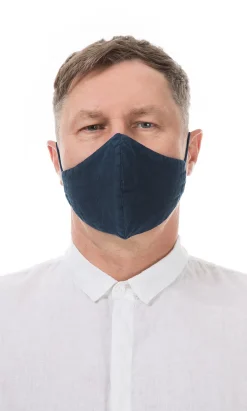 Organic Linen Mask Men Denim