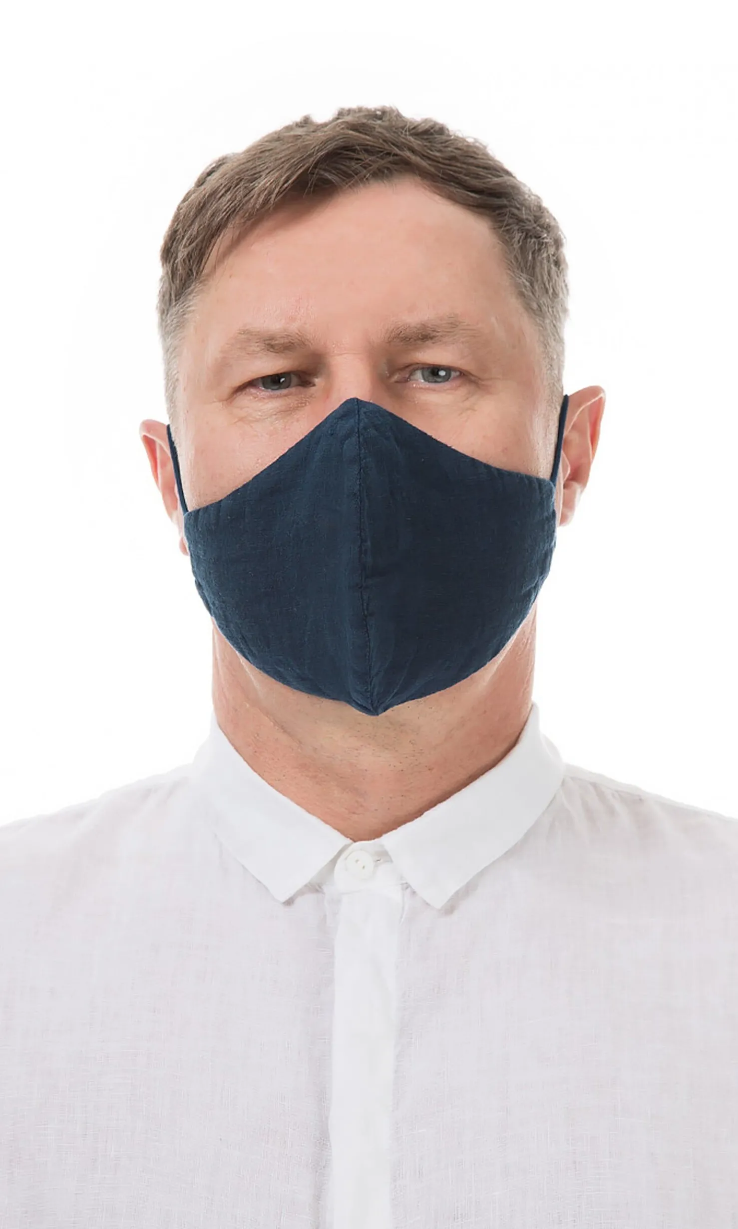 Organic Linen Mask Men Denim