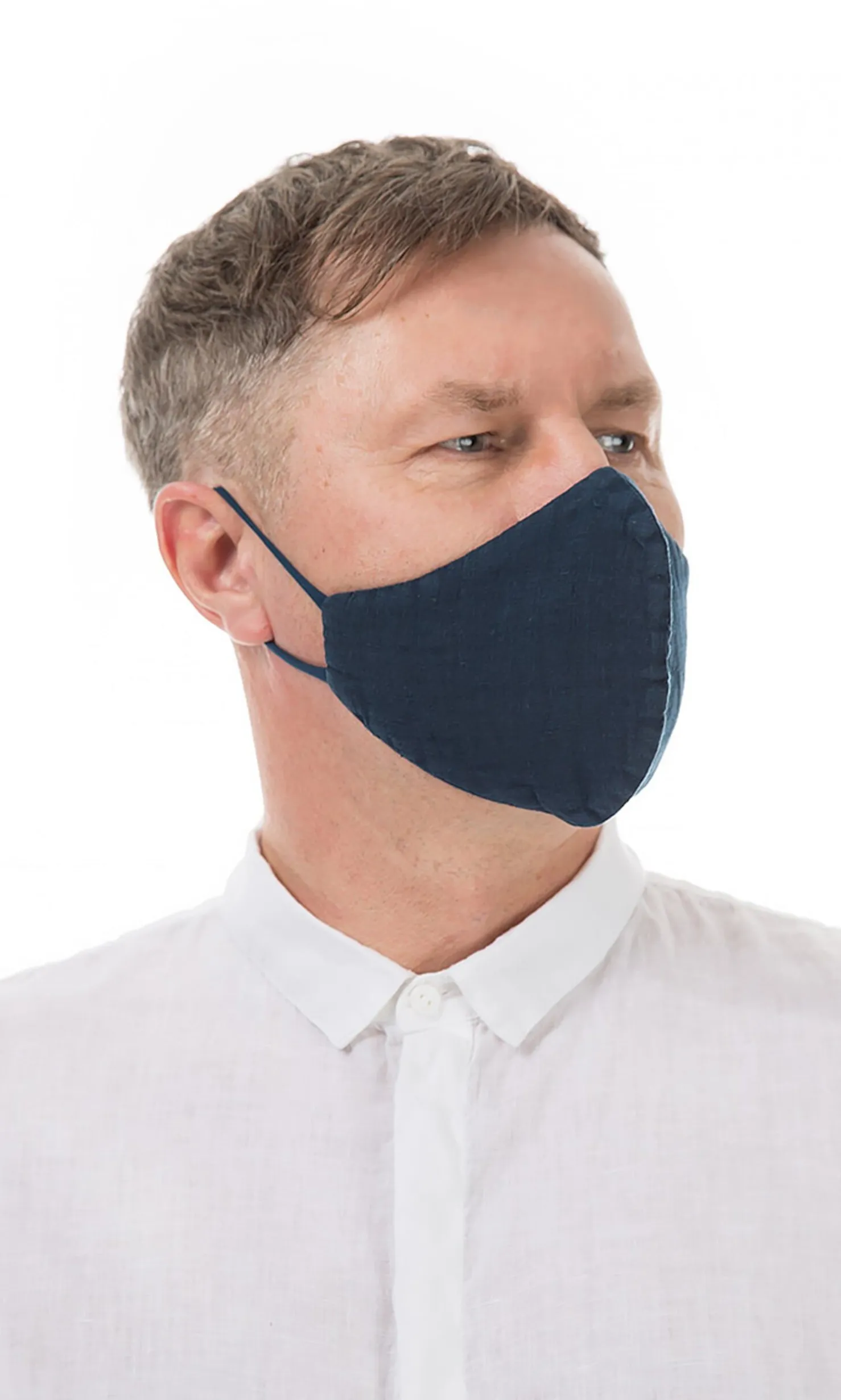 Organic Linen Mask Men Denim