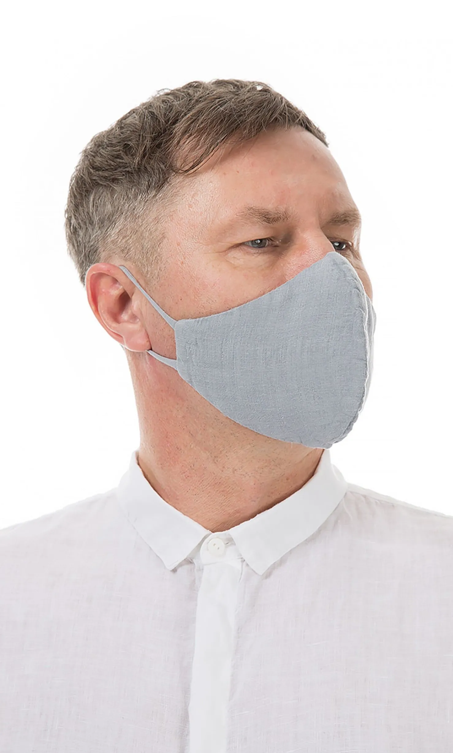 Organic Linen Mask Men Grey