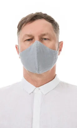 Organic Linen Mask Men Grey