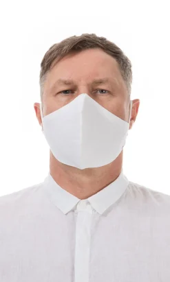 Organic Linen Mask Men White