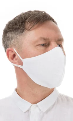 Organic Linen Mask Men White