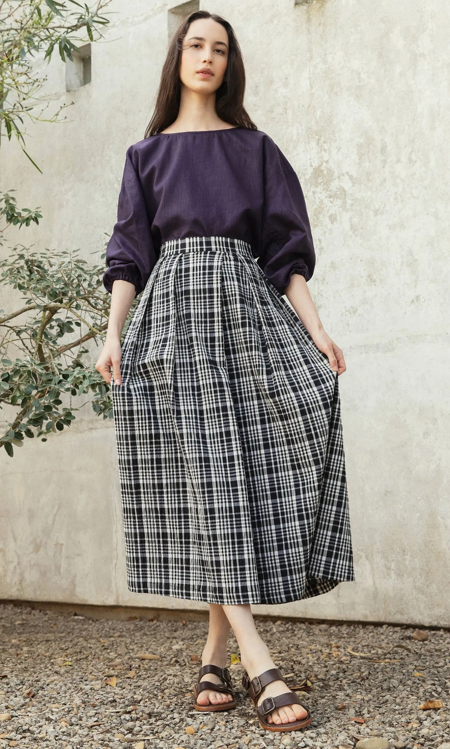 Plaid Check Skirt