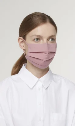 Pleated Face Mask & Pouch - Rose