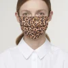 Pleated Face Mask & Pouch - Leopard Print