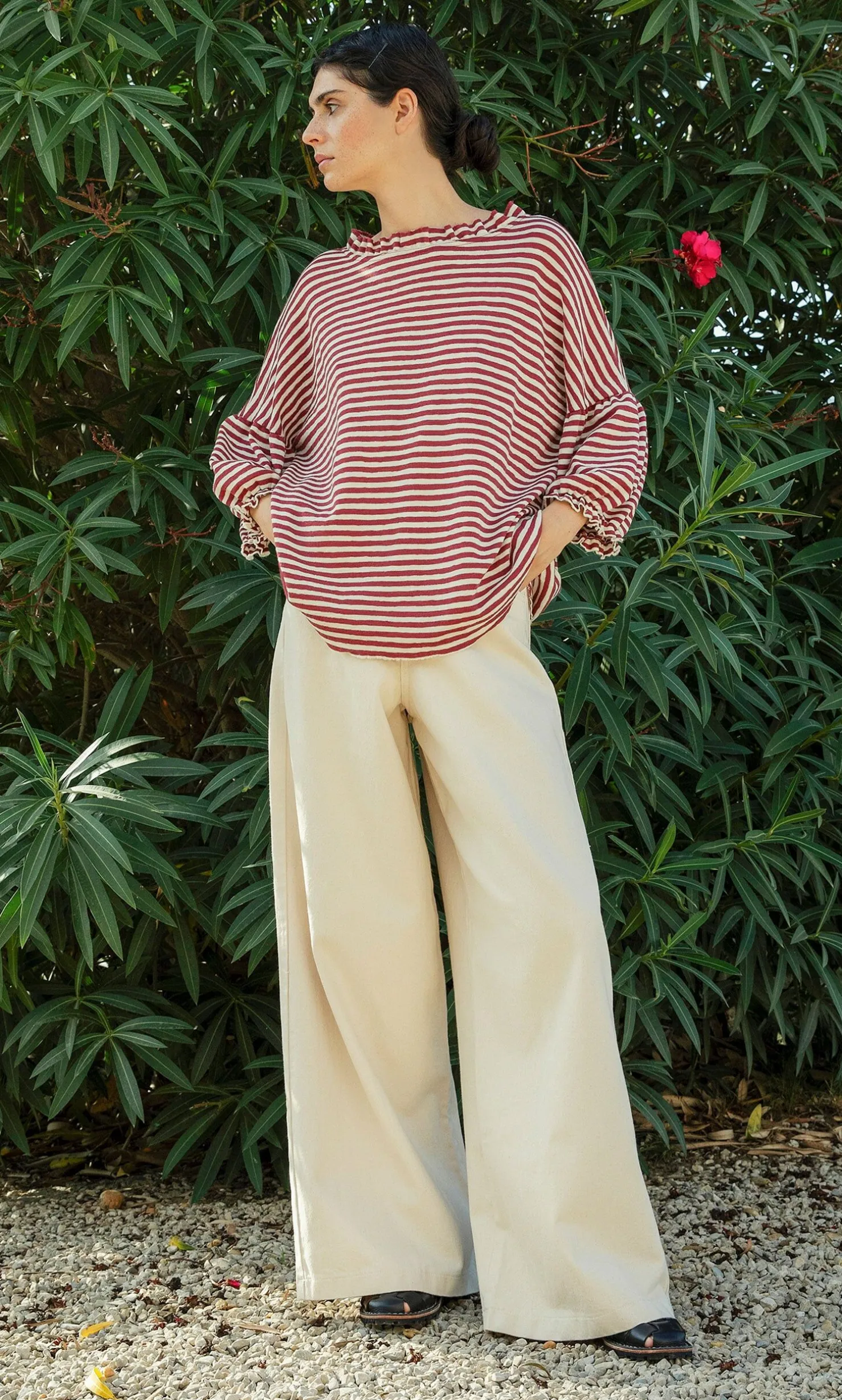 Ruffle Stripe Top