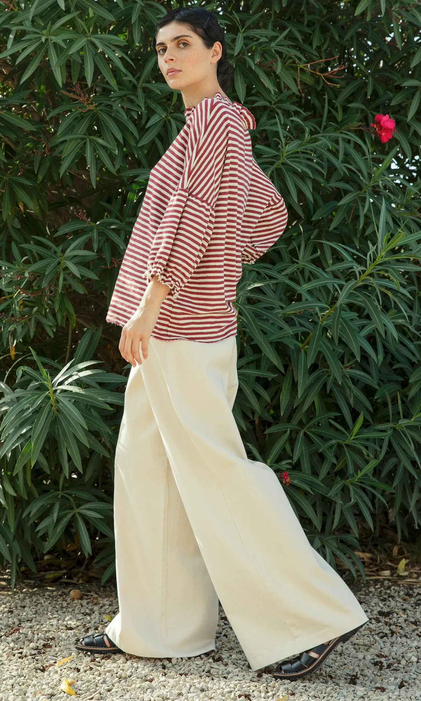 Ruffle Stripe Top