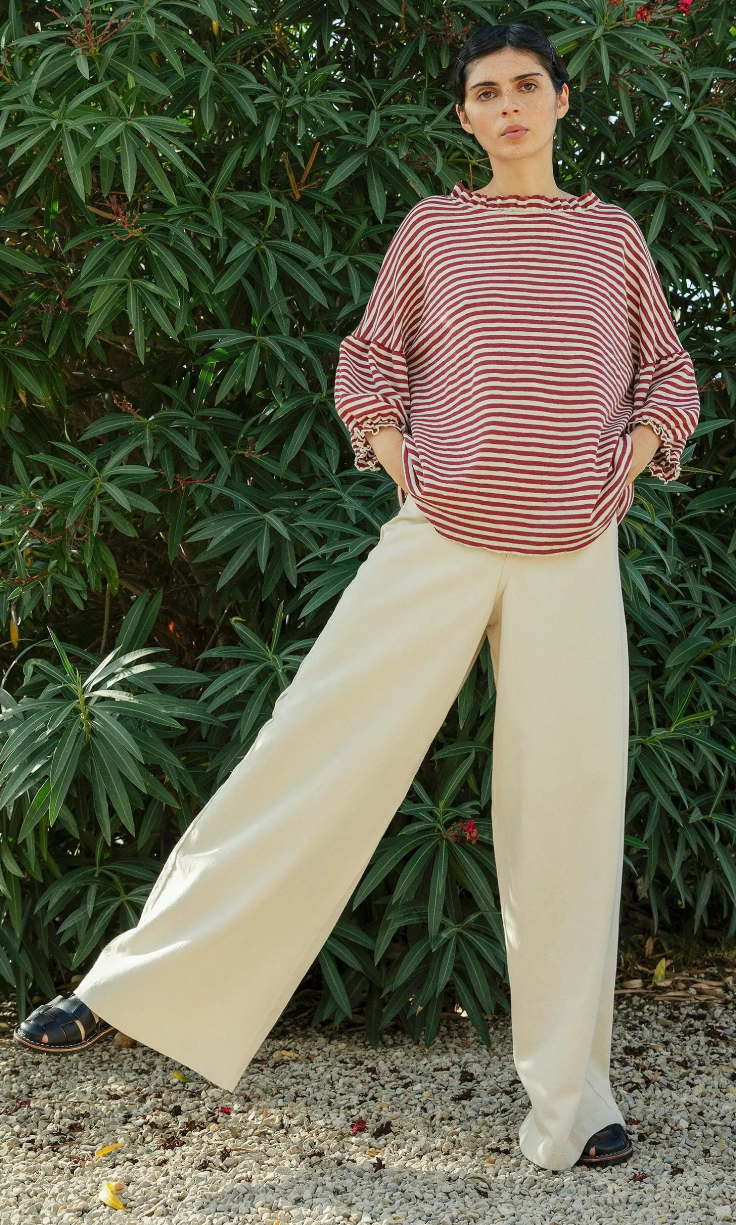 Ruffle Stripe Top