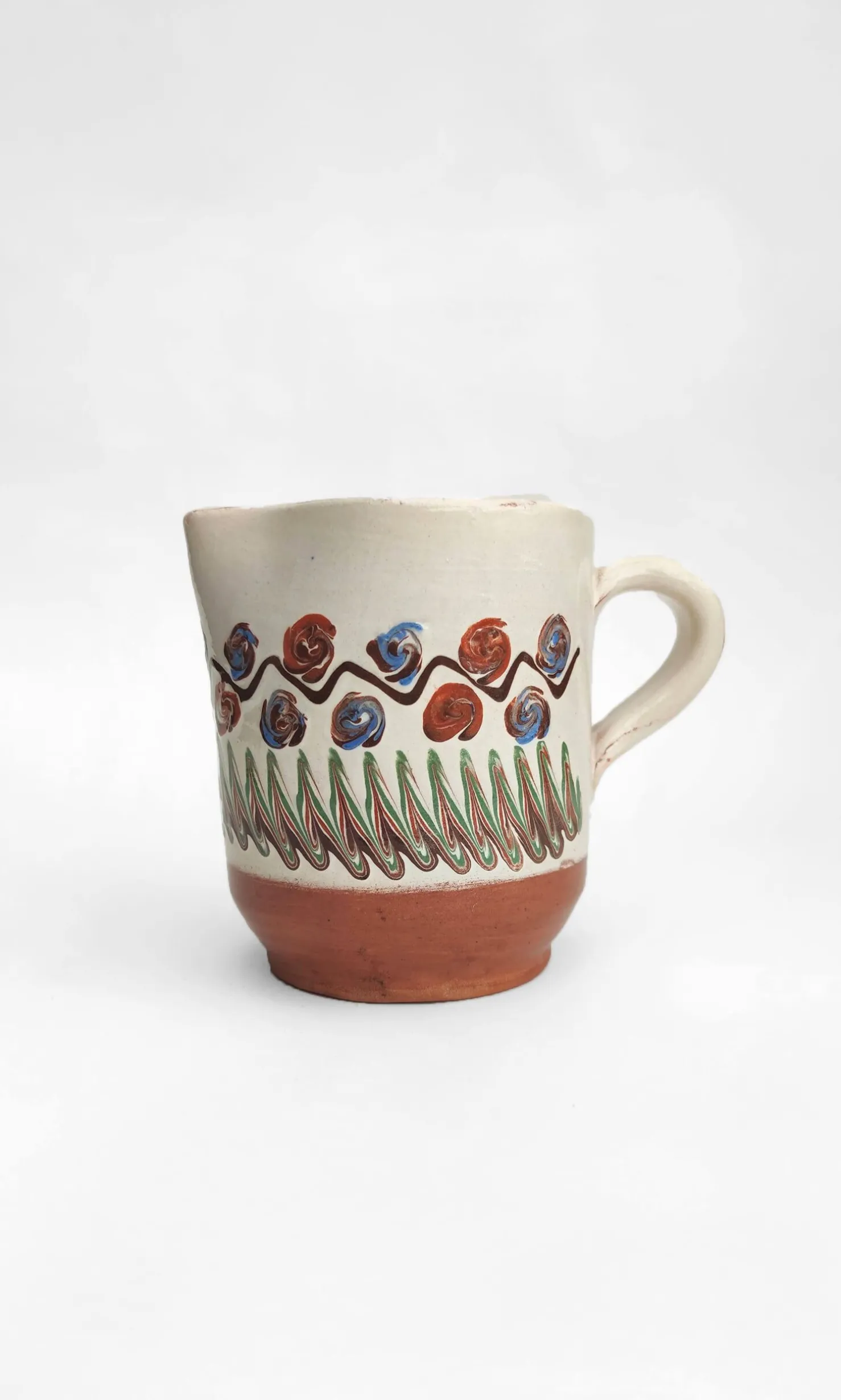 Short Glazed Jug - Ecru