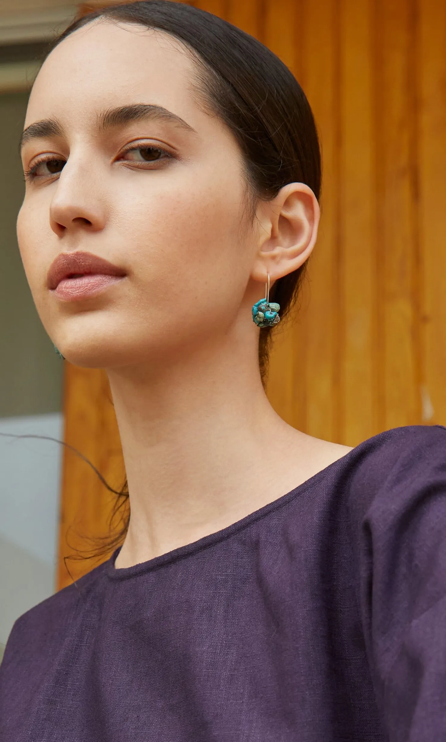Turquoise Cluster Earrings