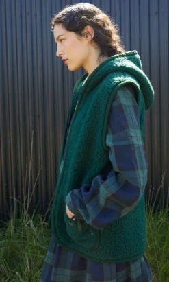 Wool Gilet - Bottle Green