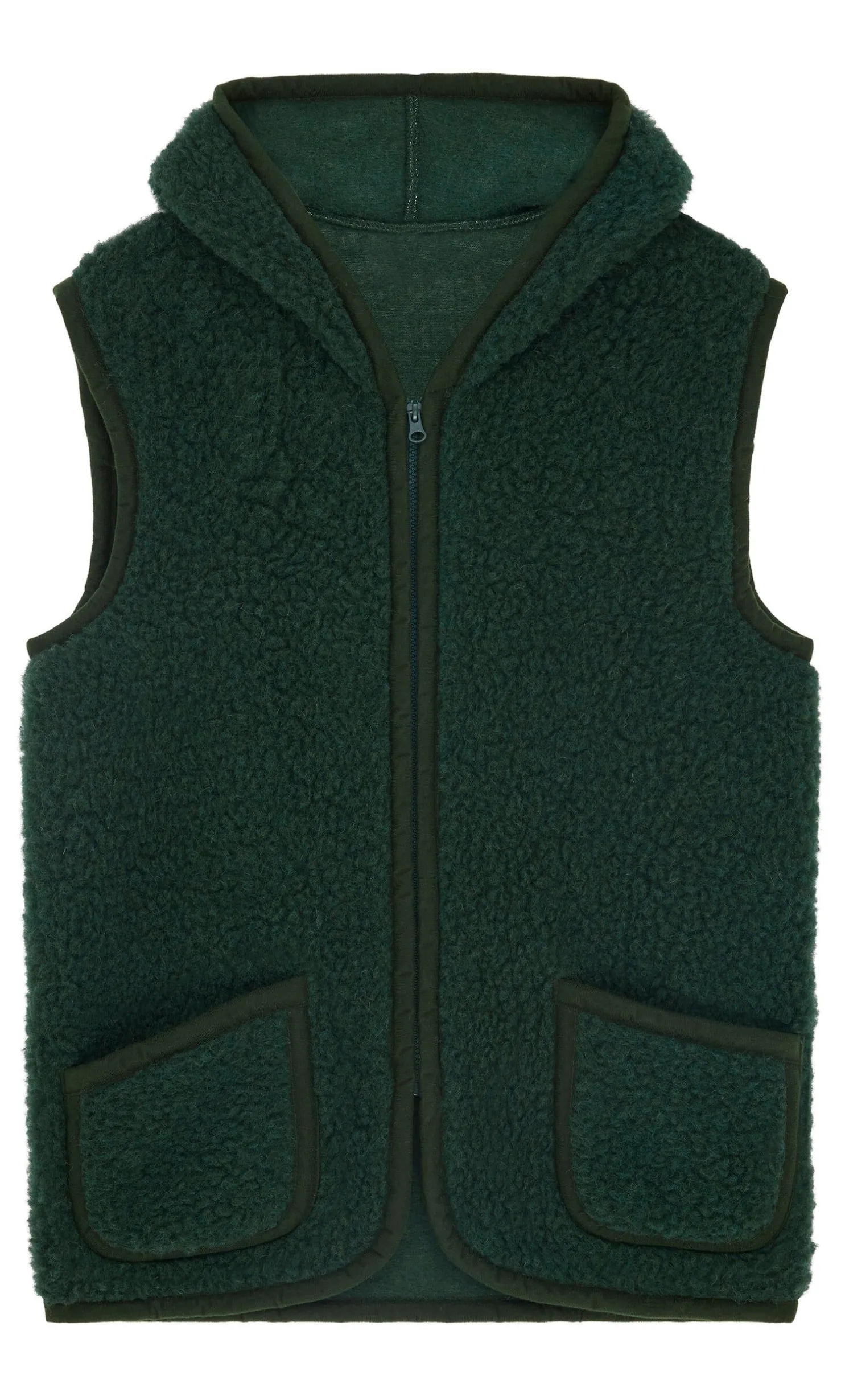 Wool Gilet - Bottle Green