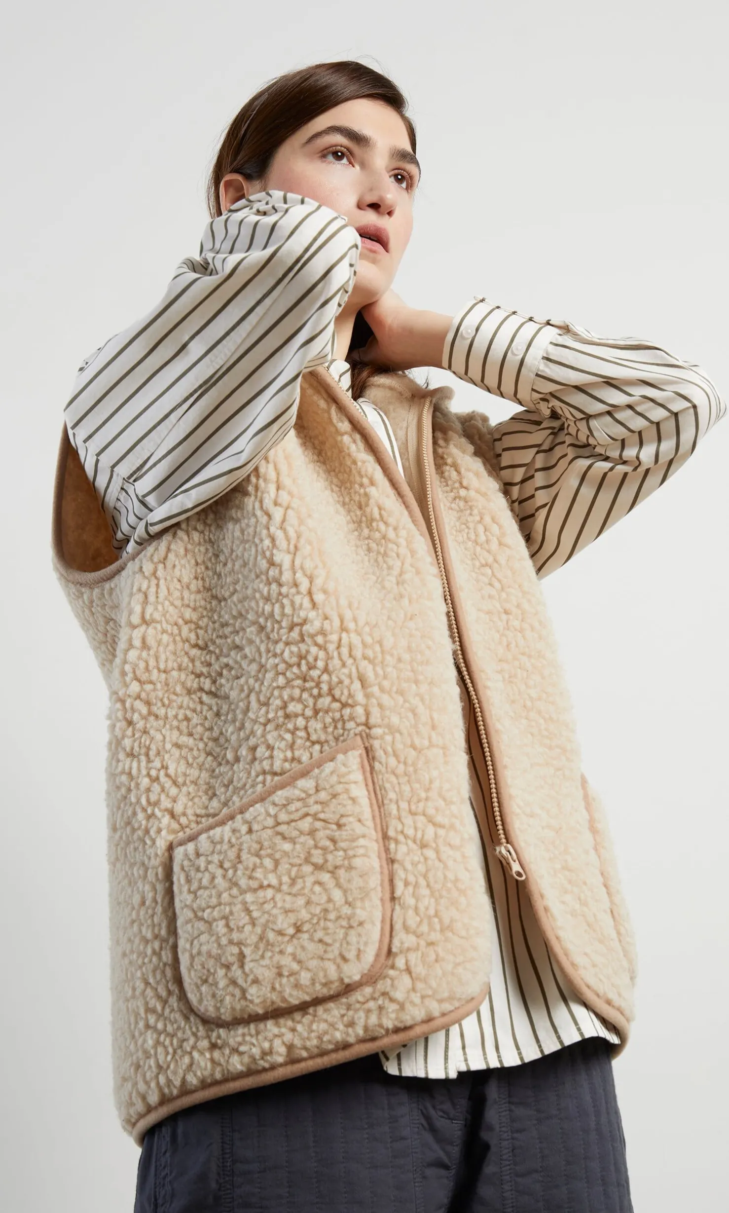Wool Gilet - Natural