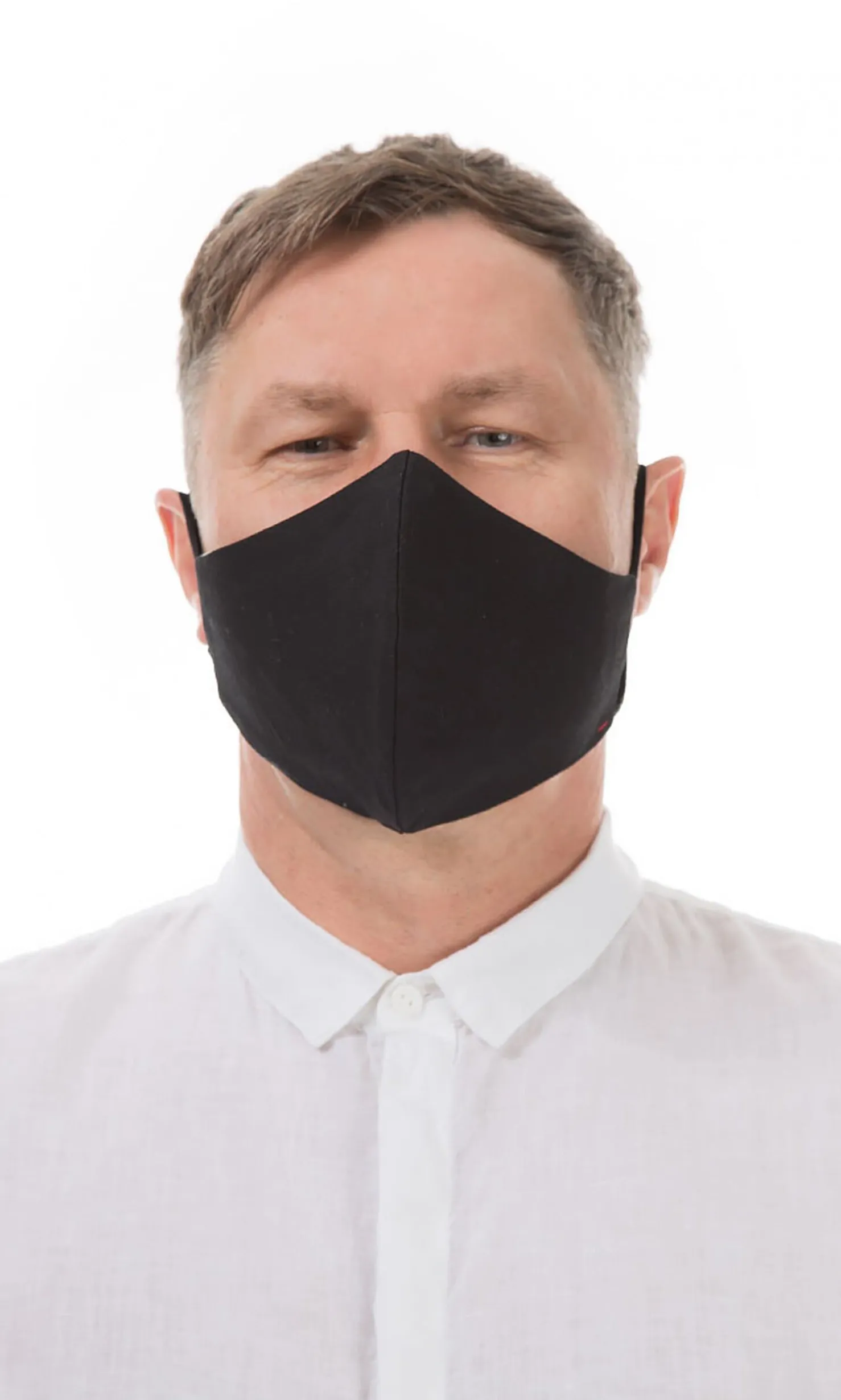 Xl Size Organic Linen Mask - Black